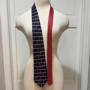 Tommy Hilfiger 100% imported silk tie with golf clubs and stars